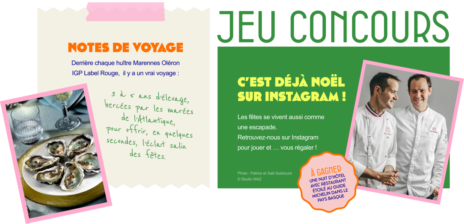 Notes de voyages huitres marennes oleron et jeu concours