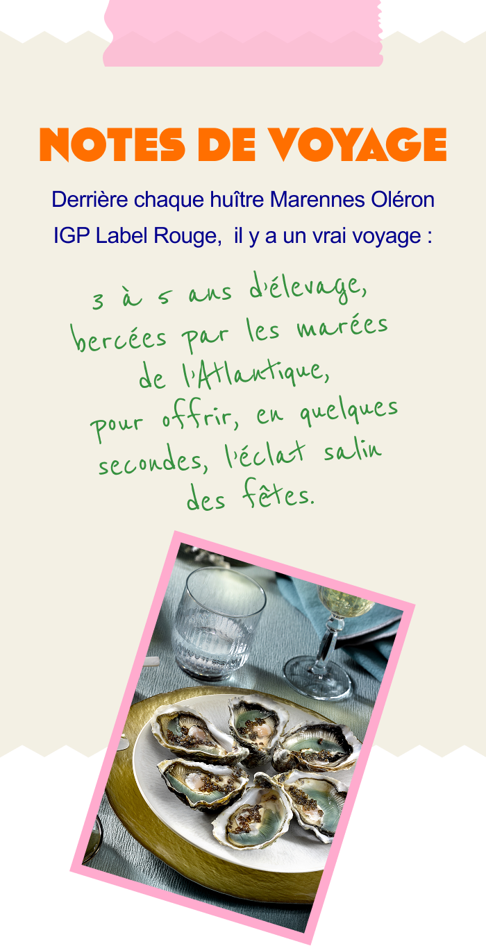 Notes de voyage : huitres marennes oleron