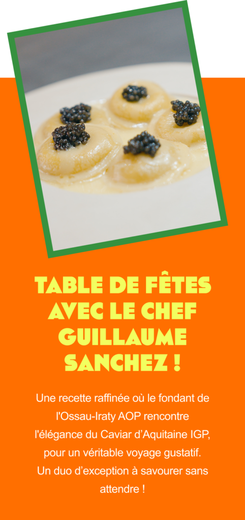 Recette ossau iraty et caviar aquitaine
