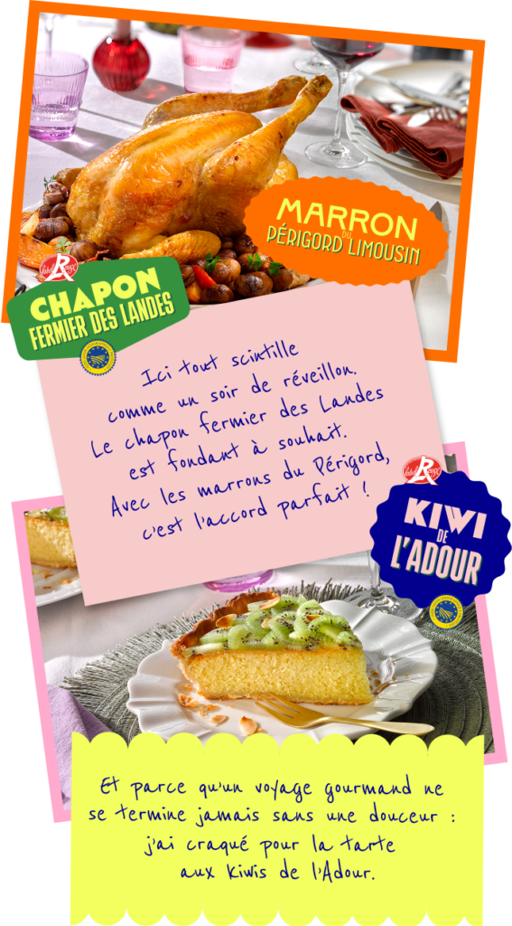 Chapon fermier des Landes et Kiwi Adour