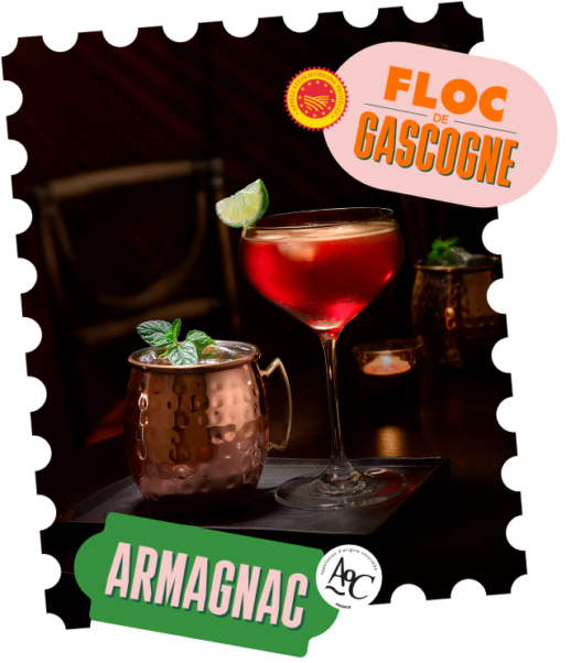 Floc Tonic et Gascon Mule cocktails